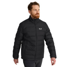 (M, Black) Jack Wolfskin Mens Wild Pass Down Windproof Water Repellent Warm Jacket