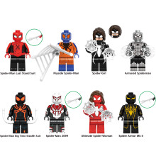8PCS Spider-Man Last Stand Suit MiniFigures Bricks Gifts Fit Lego