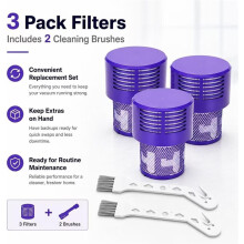 3er Pack V10 Filter für , Ersetzt 969082-01, Waschbare Filter, Passend für V10 Absolute, Animal, , SV12 und SV27