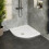 Modern Quadrant Shower Tray 800 x 800mm Low Profile Slimline Lightweight White 1