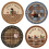 (12X12cm)Handwoven Rubber Coaster Set With 3d Pattern For Tabletop Decor Safety And 1