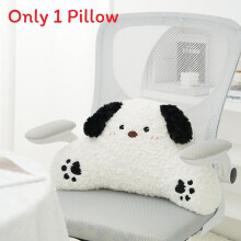 (White) Dog Soft Cartoon Cushion For Couch Bed Lounge Pillow Rest Comfortable