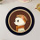 (12X12CM)Adorable Circular Silicone Desk Protectors With Cartoon Prints For Table Workspace And 10