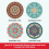 (Set D,22x22cm)Modern Rubber Coaster Set With Heatresistant Patterned Surface For Home Dining 9