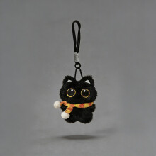 (Style H)Cat Cute Plush Doll Pendant With Rainbow Scarf Car Backpack Accessories Decor