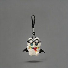 (Style K)Cat Cute Plush Doll Pendant With Rainbow Scarf Car Backpack Accessories Decor