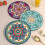 (Set B,22x22cm)Modern Rubber Coaster Set With Heatresistant Patterned Surface For Home Dining 2
