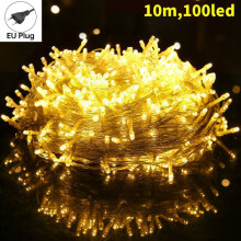 (Warm) Led Lights String Outdoor Holiday Decor With Eight Mode For Control Celebrations