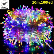 (Colorful) Led Lights String Outdoor Holiday Decor With Eight Mode For Control Celebrations