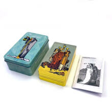 Borderless Smith Waite Tarot Cards With Gold Trim For Strategic Card Game And Visual Skills