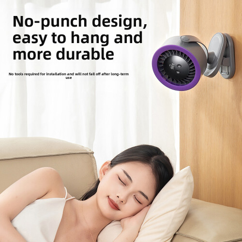 (Beige)Mini ventilador USB portátil com design de 6 lâminas e cabeça ajustável para viagem e mesa 2
