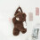 (DeepBrown)Cute Cartoon Plush Bear Tissue Cover With Customization Options For Bedroom Gift And 5