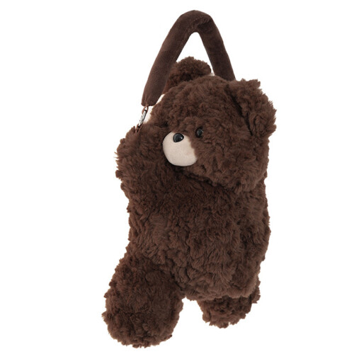 (DeepBrown)Cute Cartoon Plush Bear Tissue Cover With Customization Options For Bedroom Gift And 2