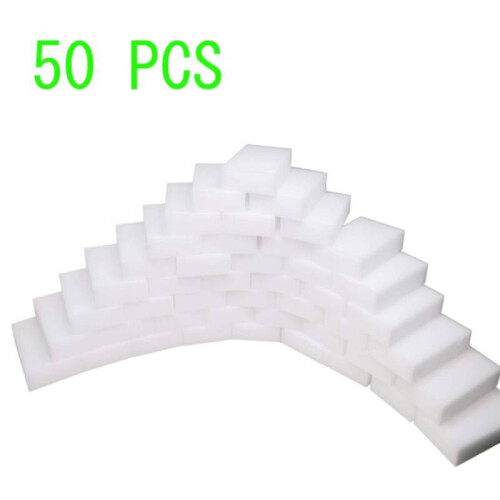 50 Pcs Magic Sponge Eraser Multi Functional Melamine Foam 100x60x20mm Cleaner