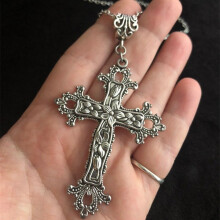 Large Cross Pendant With Electroplated Finish For Men Jewelry Women Daily