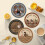 (12X12cm)Handwoven Rubber Coaster Set With 3d Pattern For Tabletop Decor Safety And 2
