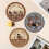 (12X12cm)Handwoven Rubber Coaster Set With 3d Pattern For Tabletop Decor Safety And 4