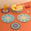 (Set C,12x12cm)Modern Rubber Coaster Set With Heatresistant Patterned Surface For Home Dining 5