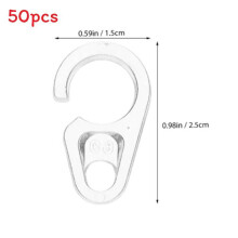50pcs Clear Curtain Track Hooks For Bathroom Bedroom Ceiling With Effortless Connection For Drapes Window
