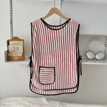 (Red)Baby Bib Apron For Feeding And Spills With Coral Fleece Double Fabric Layer
