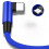 (Red,1.5M)Huawei Xiaomi Android Compatible Typec Charging Cable With Dual Bent Heads For Gaming And Use Data 2
