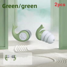 (Green)Protetor de ouvido à prova d'água de silicone para nadar com três camadas de material macio