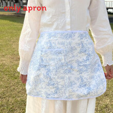 (Half Body No Waist)Blue Border Waterproof Apron With Sleeveless Layout For Food Professionals Industry