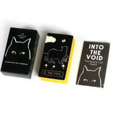 (The Black Cat Tarot)Ae Waite Tarot Deck Featuring Colorful Edges And Illustrated Instruction Book For Divination