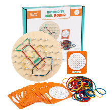 Preschool Math Learning Material With Wooden Pegboard For Boys And Girls