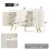 (Cream White) Cream Sideboard 140x40x84cm 2Doors 3Drawers Shelf 3