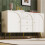 (Cream White) Cream Sideboard 140x40x84cm 2Doors 3Drawers Shelf 7