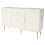 (Cream White) Cream Sideboard 140x40x84cm 2Doors 3Drawers Shelf 15