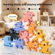 (Style 3)Early Learning Wooden Blocks With Alphabet Number And Animal Sorting For Kids Ages 3 6 To