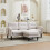 (Beige, Fabric) Beige L-Shaped Sofa 204x136x80cm Modular Chaise 15