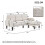 (Beige, Fabric) Beige L-Shaped Sofa 204x136x80cm Modular Chaise 4