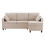 (Beige, Fabric) Beige Convertible Sectional Sofa Bed 3-Seat 13