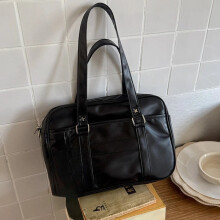 2026 New Women Japanese JK Uniform PU Bag Student Commuter School Bag Large Capacity One Shoulder Straddle Bags Handbag ToteBag
