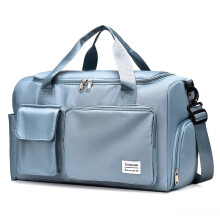 (Blue) UNIXINU Carry On Travel Bag Large Capacity Weekender Overnight Duffle Bags with Shoe Compartment Sports Fitness Bags for Women