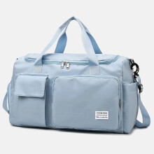 (SKY BLUE) UNIXINU Carry On Travel Bag Large Capacity Weekender Overnight Duffle Bags with Shoe Compartment Sports Fitness Bags for Women