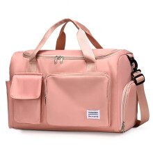 (Pink) UNIXINU Carry On Travel Bag Large Capacity Weekender Overnight Duffle Bags with Shoe Compartment Sports Fitness Bags for Women