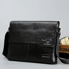 (Black) Luxury Brand Men Shoulder Bag For IPAD Leather Business Handbag Men Messenger Bag Large Side Sling Bag Fashion Man Crossbody Bag