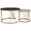 (Grey) Modern Marble Coffee Table Set of 2 9