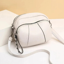 (White-20x15.5x11cm) Fashion Soft Leather Crossbody Bags for Women 2026 Casual Female Multi Pocket Messenger Bags Retro Handbags Ladies Shoulder Bags