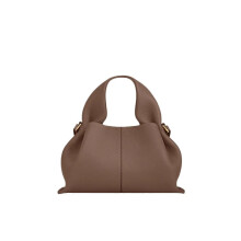 (Light Brown, Small) Fashion Women Dumpling Bags Luxury Leather Versatile Solid Color Female Shopping Crossbody Bag 2025 New Design