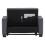 (Gray, Fabric) Grey Sofa Bed 2-Seater Pull Out Cup Holders 3