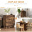 Homcom HOMCOM 80-140 cm Folding Dining Table for 4-6 Drop Leaf Table Rustic Brown 4