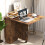 Homcom HOMCOM 80-140 cm Folding Dining Table for 4-6 Drop Leaf Table Rustic Brown 8