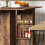 Homcom HOMCOM 80-140 cm Folding Dining Table for 4-6 Drop Leaf Table Rustic Brown 9