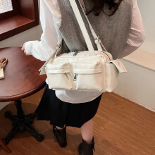 (white M) Correct version, Song Yuqi, Kim Chae-won, Choi Kang-kyu, same brand as Korean starsMotorcycle Bags Women's Crossbody Ba