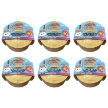 (6pcs) Sugar Edition Rainbow Dumpling Squishy Fidget Toy – Colorful Bead-Filled Squeeze Stress Relief Sensory Toy with Bamboo Steamer C